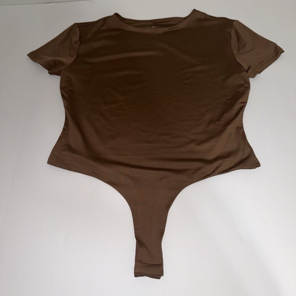 Hello Molly Bodysuit Top Women Brown Thong XL‎ Extra Large Festival Bohocore